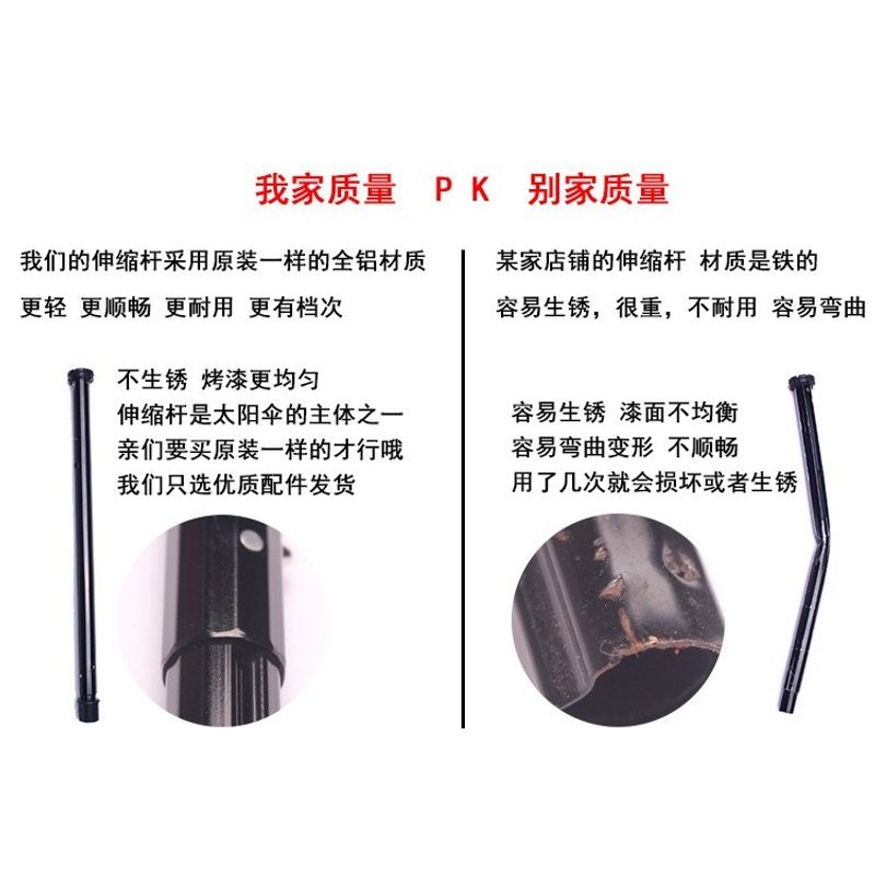 I9EK小黑伞卡不住开关伞零件大太阳伞伞蜂巢手柄配件骨修撑伞雨伞