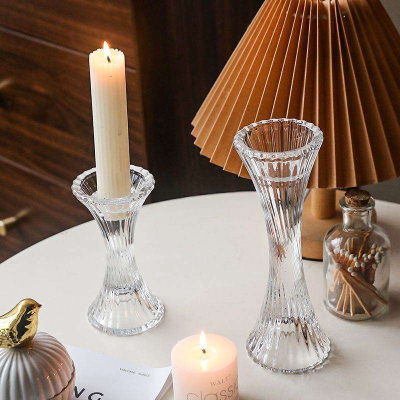 欧式创意家用浪漫小蛮烛台蜡烛台腰蜡简约杆玻璃ins底座餐桌摆件,特色手工艺,其他特色工艺品,淘宝优惠券,粉丝福利购,淘宝优惠卷