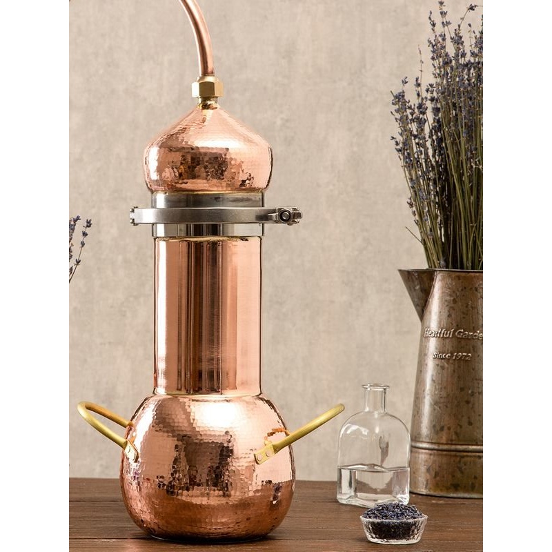 铜制蒸馏器鲜花纯露机手工紫铜蒸馏锅家用小型古法蒸馏设备
