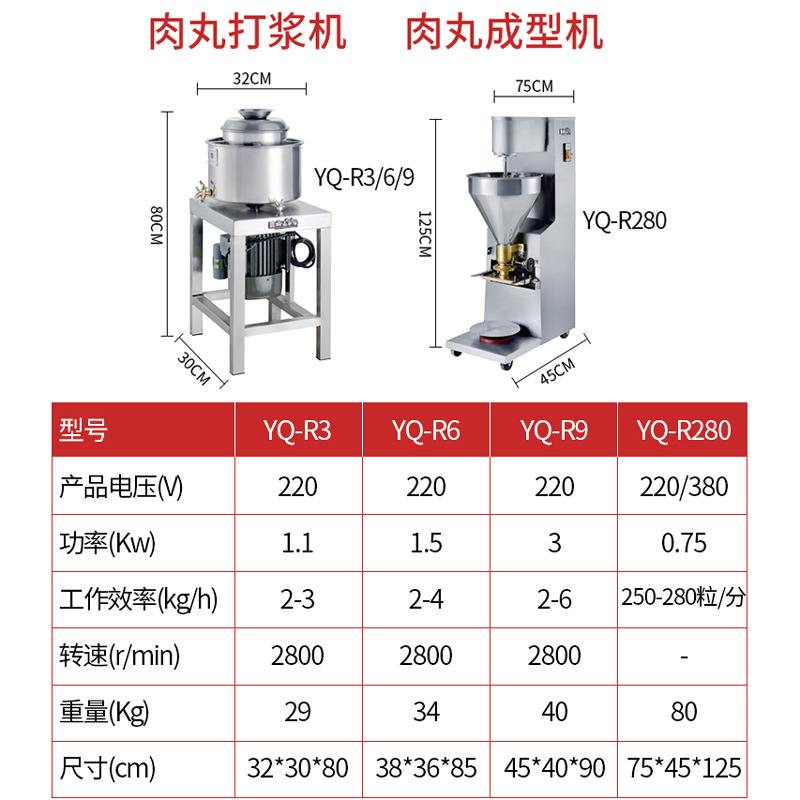 裕飞永强不锈钢肉丸打浆机商用肉丸机猪牛鱼痩绞肉片肉泥机打肉机
