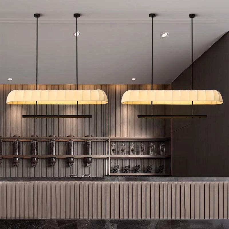 侘寂风餐厅吊灯复古布艺酒店岛吧台餐桌茶室咖啡店收银台长条灯具,家装灯饰光源,酒店/宴会厅/餐饮吊灯,淘宝优惠券,粉丝福利购,淘宝优惠卷