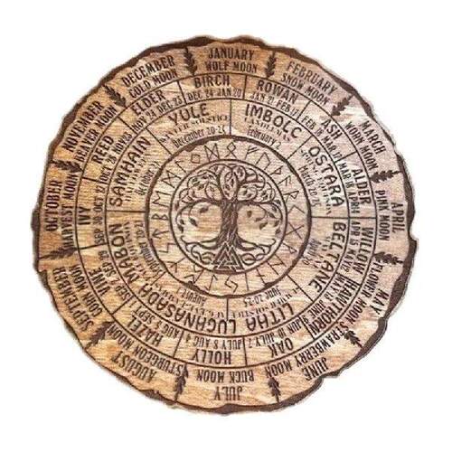 Wheel of the Year Modern Sculpture Vintage Ornament Vintage