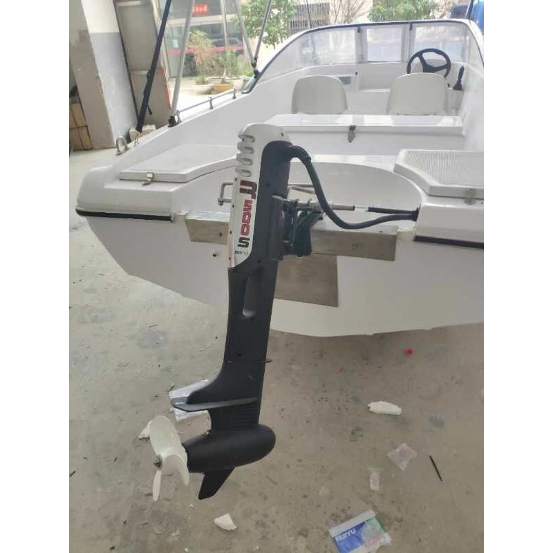 海伯电动船用推进器大功率前操船外机无刷无级变速钓鱼船马达48V