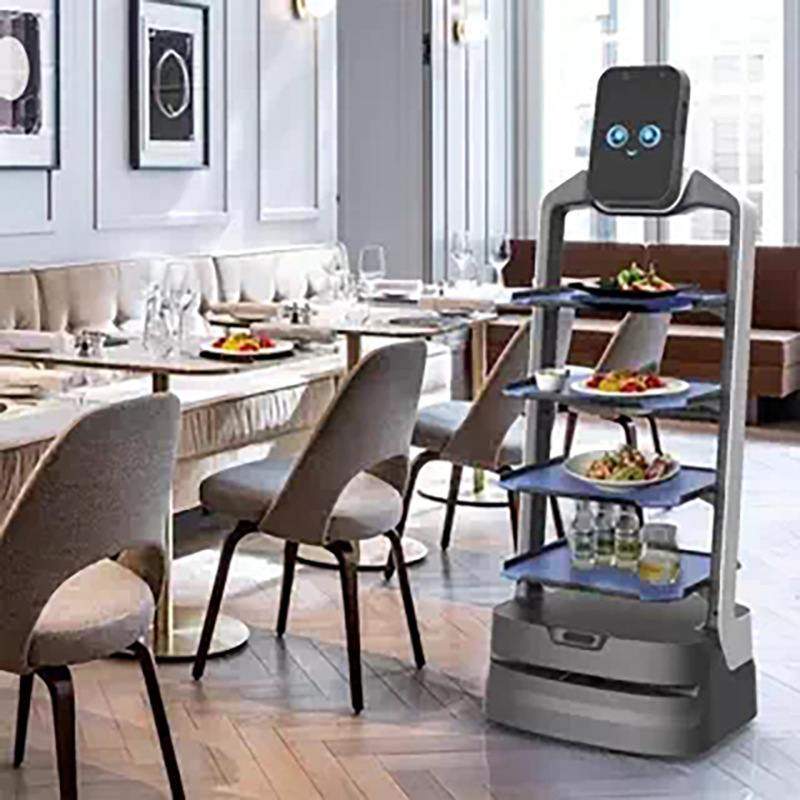 猎户星空招财豹餐厅智能送餐机器人送菜传菜引领广告宣传互动迎宾,智能设备,智能机器人,淘宝优惠券,粉丝福利购,淘宝优惠卷