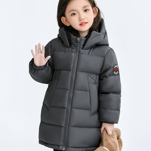 儿童羽绒服男款中长款2025冬季新款加厚女童大童外套极寒保暖洋气