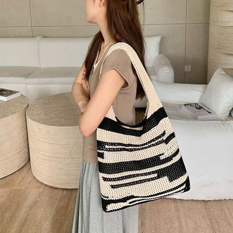 新品 新款针织包日韩托特包简约毛线包包女高级感手提单肩包,箱包皮具/热销女包/男包,托特包,淘宝优惠券,粉丝福利购,淘宝优惠卷