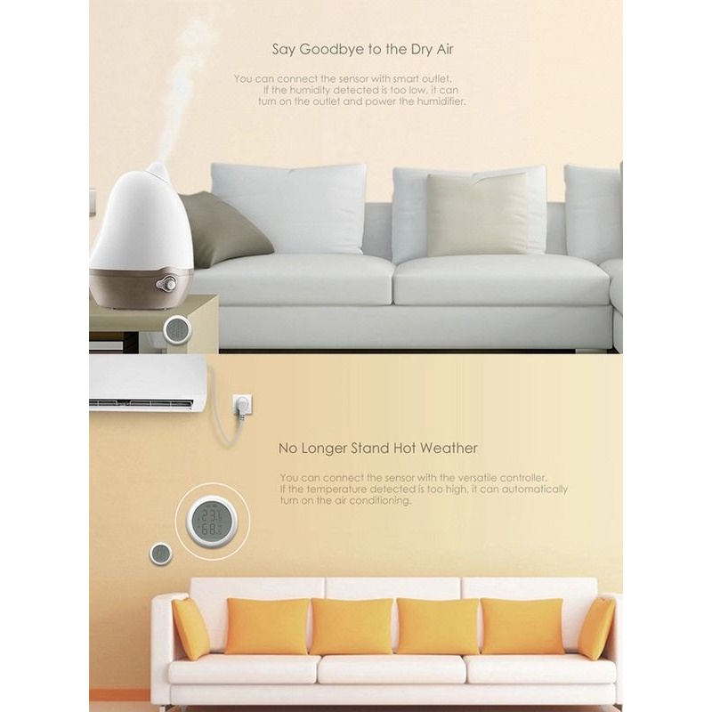 批发易微联智能家居 EWelink温湿度感应器zigbee温湿度探测器