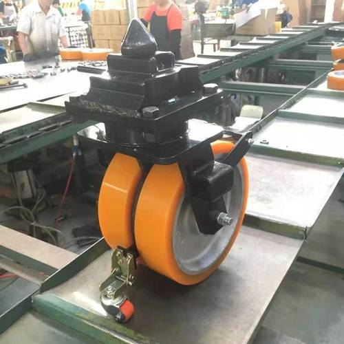 供应集装箱脚轮货柜码头移动轮子超重型双轮柜子带锁定制5吨轮子