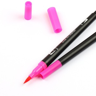 亚马逊双头马克笔水性软头用品美术儿童水彩笔绘画水彩笔套装厂家