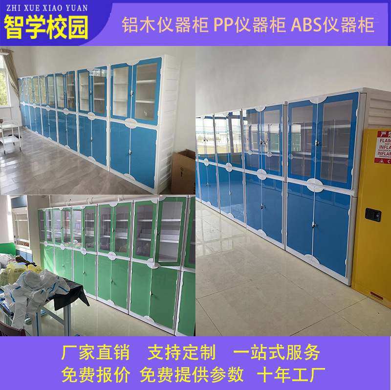 定制铝木仪器柜PP实验室专用安全通风环保玻璃药品柜防护化学品
