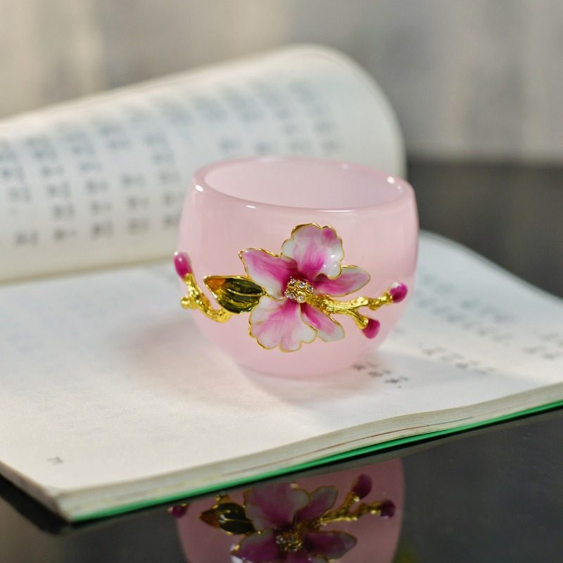 粉玉琉璃茶杯功夫茶盏女主人杯品茗杯个人珐琅彩专属杯子100毫升,餐饮具,茶杯,淘宝优惠券,粉丝福利购,淘宝优惠卷