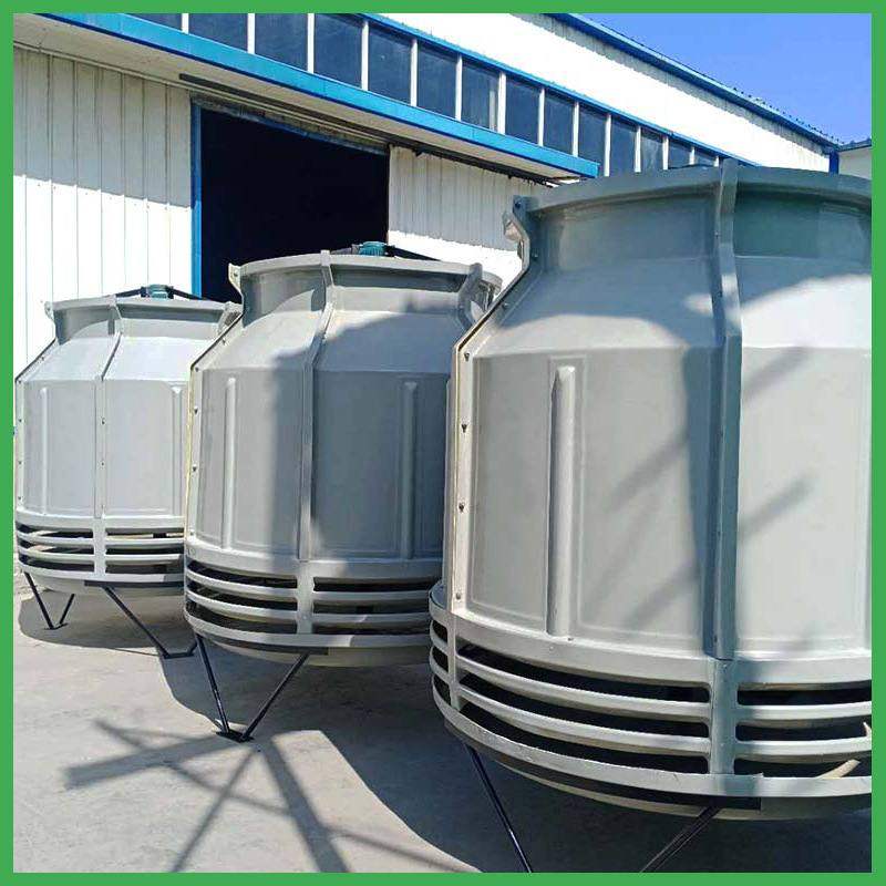 加工定制玻璃钢圆形冷却塔 小型高温圆形冷水塔逆流式喷淋冷却塔