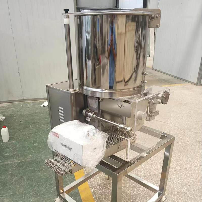 商用全自动汉堡肉饼成型机麦乐鸡块鱼饼虾饼冲压式自动肉饼成型机