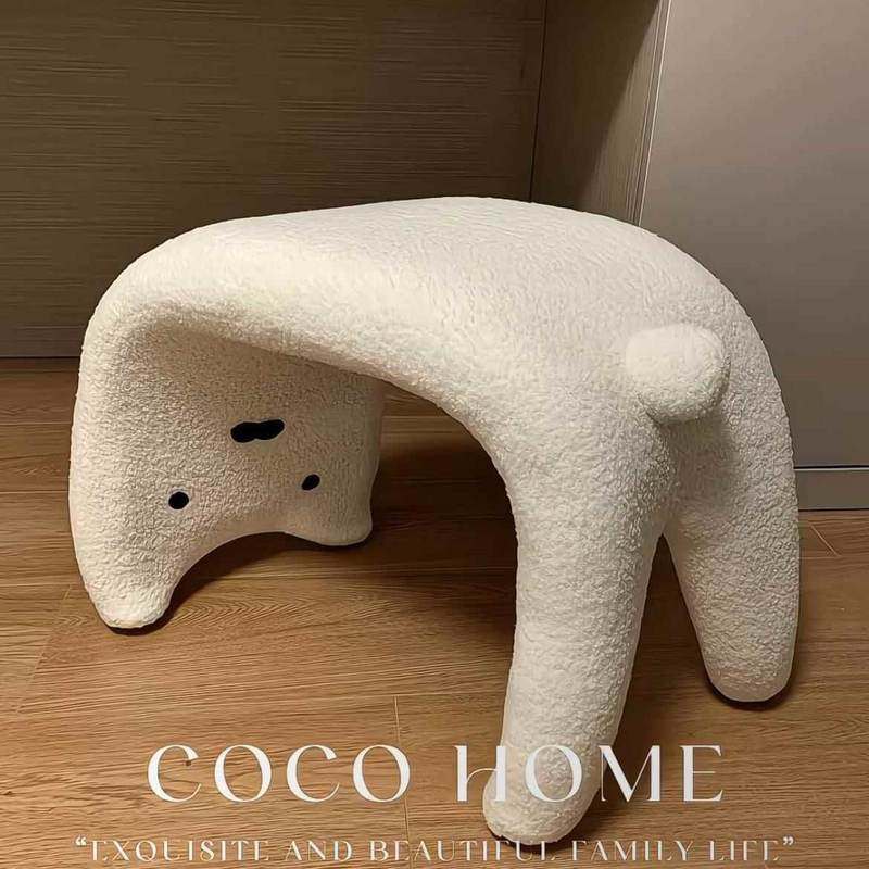 猫咪毛绒凳子创意奶油风凳高精致梳妆女生卡通凳颜异形家用下腰值,住宅家具,卡通凳/异形凳,淘宝优惠券,粉丝福利购,淘宝优惠卷