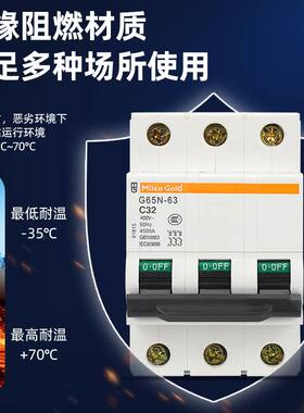 梅兰日兰G65N小型断路器1p2p3p4p空气开关C65款过载保护开关