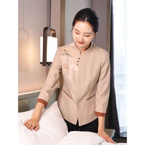 星级酒店客房服务员工作服长袖女宾馆民宿售楼部物业保洁服秋冬季