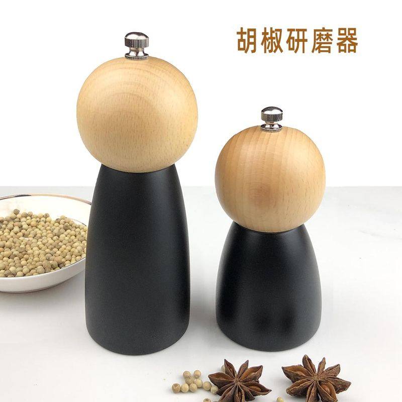 新款胡椒磨黑色圆头研磨胡椒工具陶瓷器磨器胡椒磨手动厨房芯,厨房电器,电动磨豆机,淘宝优惠券,粉丝福利购,淘宝优惠卷