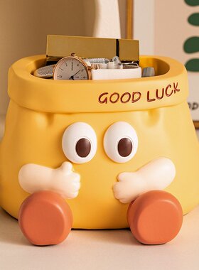 新款创意仿纸袋入户放风树脂ins装饰品摆件摆件奶油家居钥匙收纳