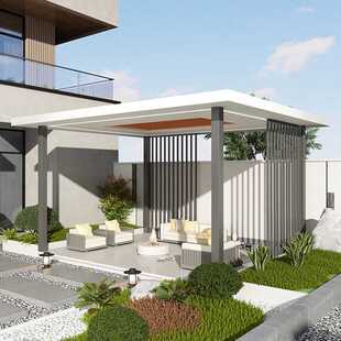 户外凉亭铝合金中式四角亭小院铝艺六角茶亭室外别墅庭院木屋亭子