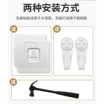 墙上置物架卧室床头免打孔壁挂式三角小木板收宿舍墙墙壁金挂