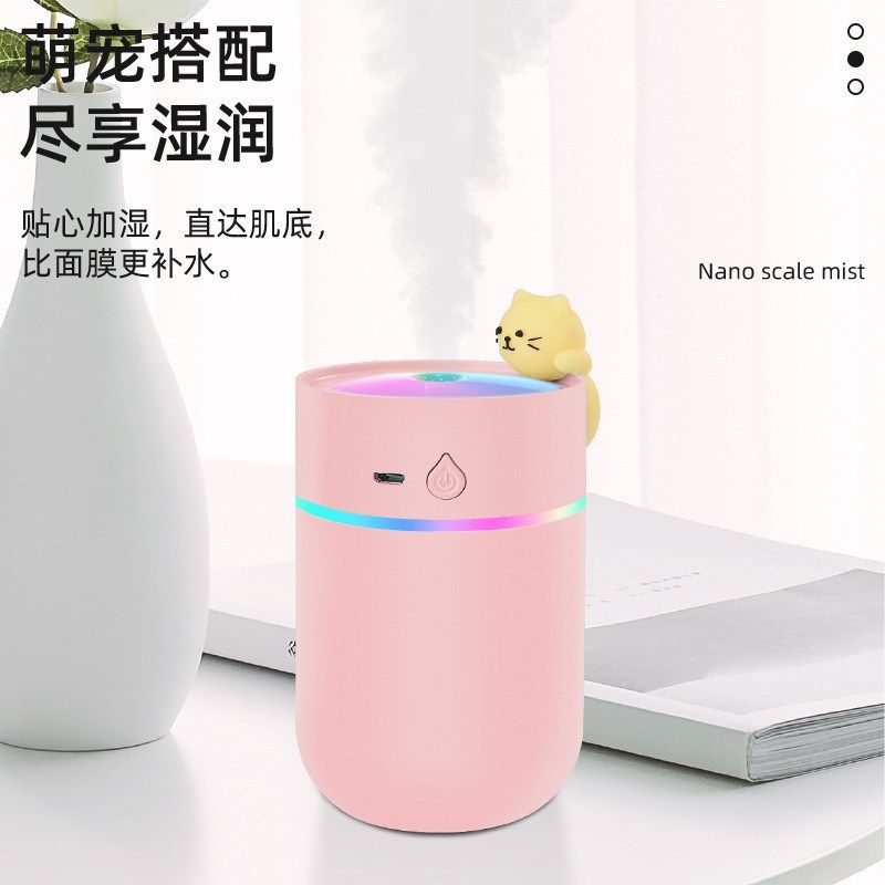 新款直销新款炫彩USB加湿器大雾量家用智能喷雾加湿器车载小型加