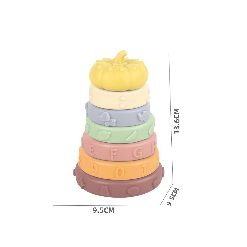 跨境电商南瓜熊叠叠圈玩乐乐婴儿玩具启蒙早教叠叠成品,玩具/童车/益智/积木/模型,叠叠圈/叠套玩具,淘宝优惠券,粉丝福利购,淘宝优惠卷