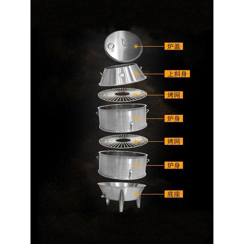商用多功能木炭双层保温烧烤炉烧鸡烤鸭炉烤地瓜机红烤薯机叫花鸡