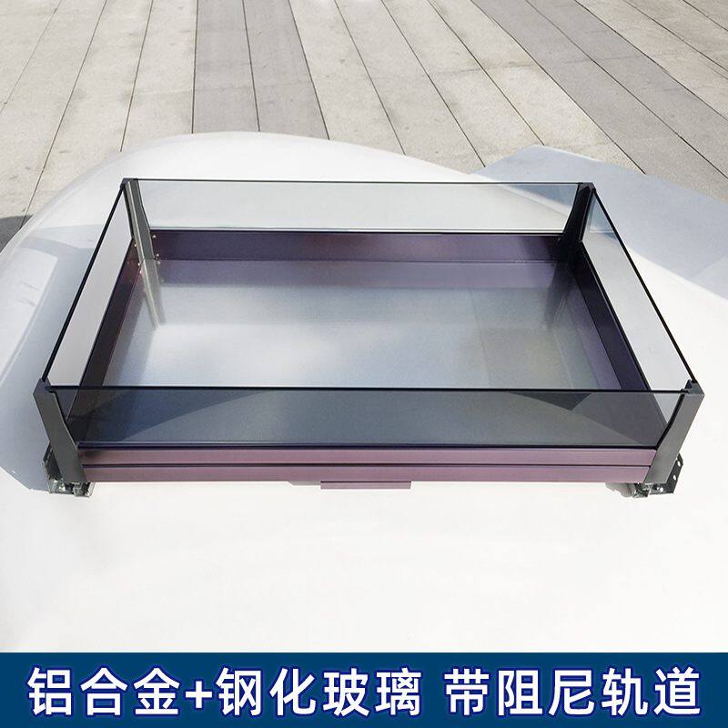 飞鸥玻璃三层厨柜拉篮厨房抽屉式收纳置物架橱柜工具调味篮锅架