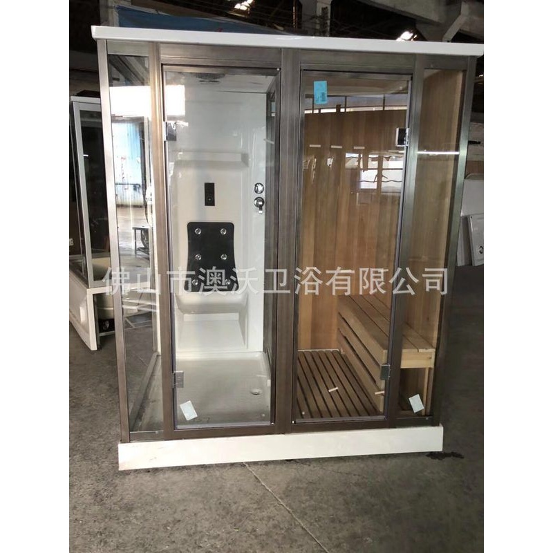 厂家供应木制家庭湿蒸桑拿房干蒸房湿蒸房 干湿分离木材蒸汽淋浴