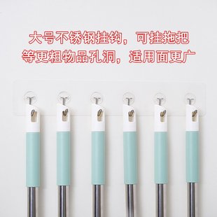 无痕联排挂钩不锈钢防水包邮粘粘贴贴钩加大厨房卫生间免打孔壁挂