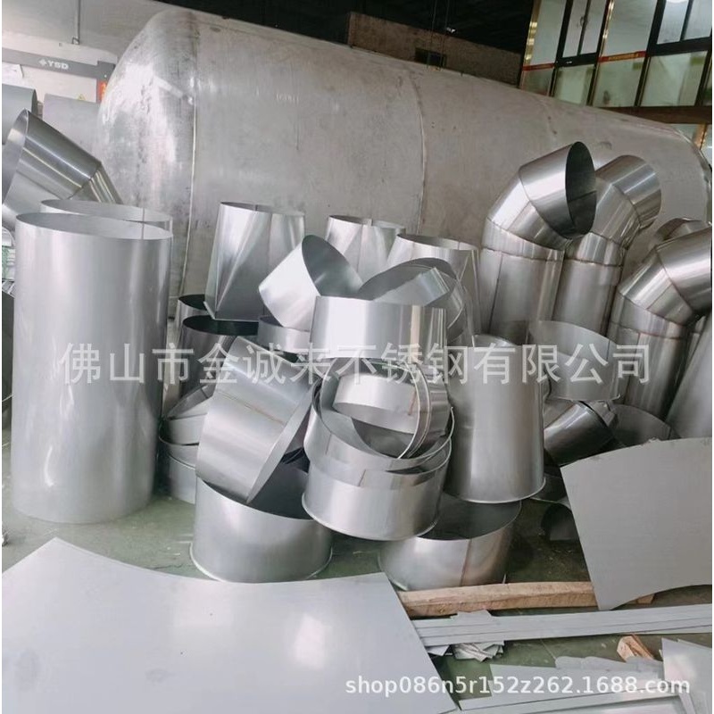 304不锈钢焊接螺旋排风管满焊矩形通风法兰共板管道厨房烟道