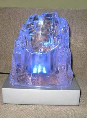 led灯发光仿冰块酒摆放架夜光酒洋酒座红酒工艺礼品酒架托树脂