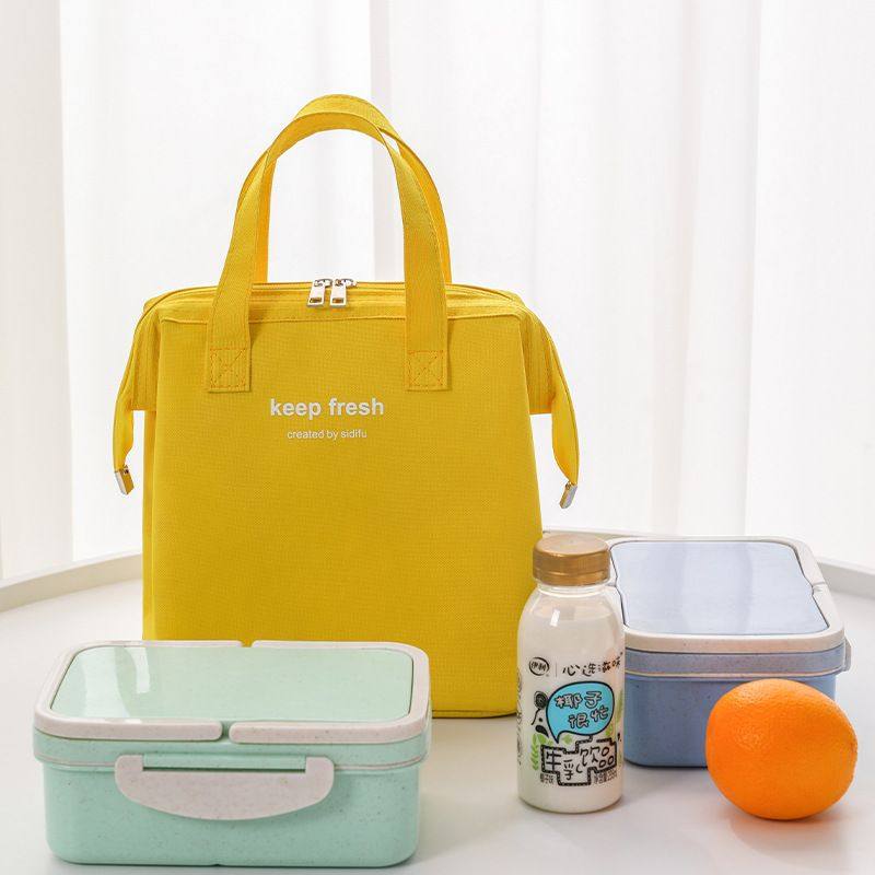 钢架便当包大容量冰包饭盒包袋加厚保鲜袋手提保温午餐牛津布上班,收纳整理,便当包,淘宝优惠券,粉丝福利购,淘宝优惠卷