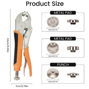 银色大力钳小型手动压力机扣扣机扣子工具四合打安装扣大白配件