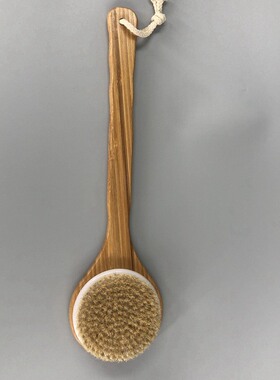 YMX热销天然楠竹长柄猪鬃刷搓清洁刷刷按摩厂家直销洗澡背刷沐浴