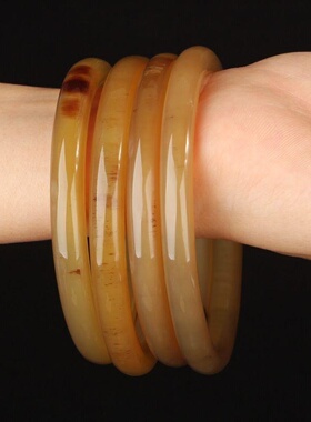 牛角手镯牦镯凉血养生清热正宗天然西藏情侣女手环圈文艺民族风