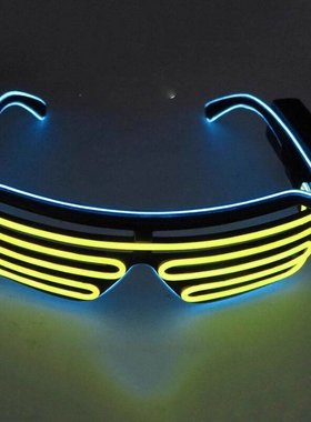 无线发光眼镜百叶窗酒吧爆闪蹦迪舞会演出派对生日气氛道具眼镜