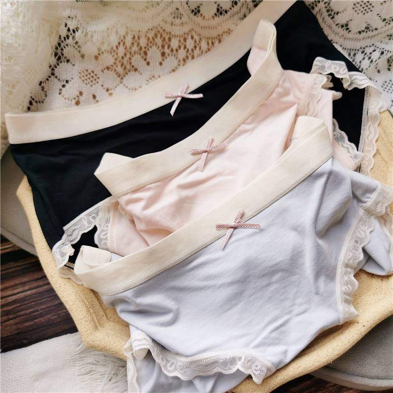 新品 805简约舒适莫代尔小清新低腰蕾丝边可爱女内裤,女士内衣/男士内衣/家居服,女三角裤,淘宝优惠券,粉丝福利购,淘宝优惠卷