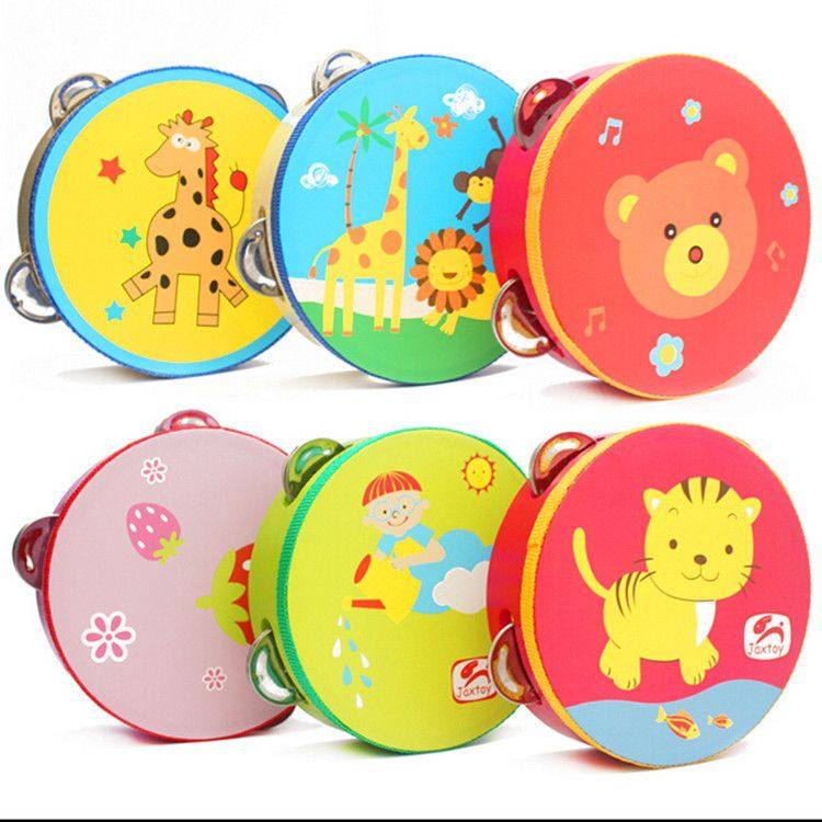 厂家直销14.5cm中号木制手婴幼儿铃鼓木质拍摇铃手益智,玩具/童车/益智/积木/模型,拨浪鼓,淘宝优惠券,粉丝福利购,淘宝优惠卷