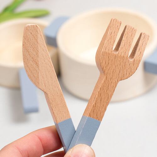 精选新品木质儿童过家家仿真厨房玩具套装煮饭炒菜幼儿园互动玩具