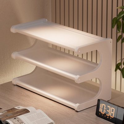 置物架桌上分层架简易二层整理杯书架杯子架实木架展示架收纳桌面