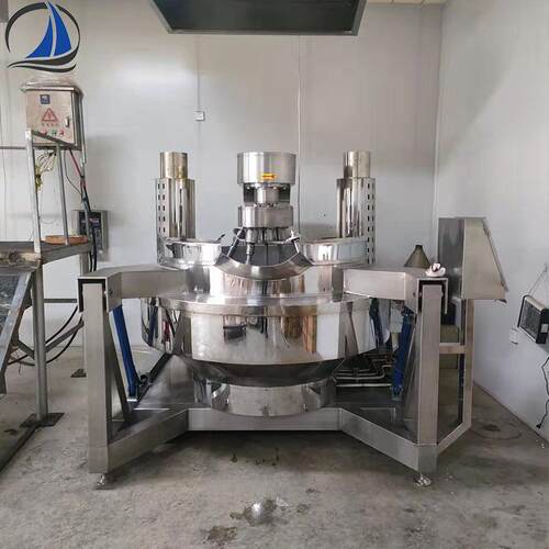 脆哨加工设备全自动行星搅拌炒锅炒脂渣 火锅炒料机全自动炒菜机