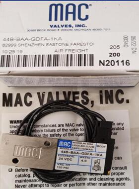 **MAC阀44B-BAA-GDFA-1BA/1KA,44B-ACA-GDFA-1KA*