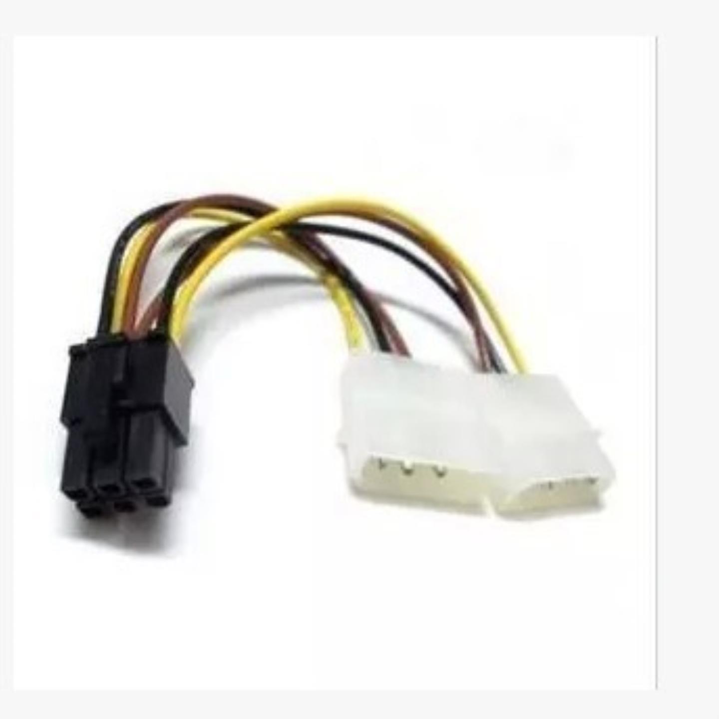 **大4pin D型口转6Pin 显卡 6针 电源线 4P转6P转接线 显卡供*