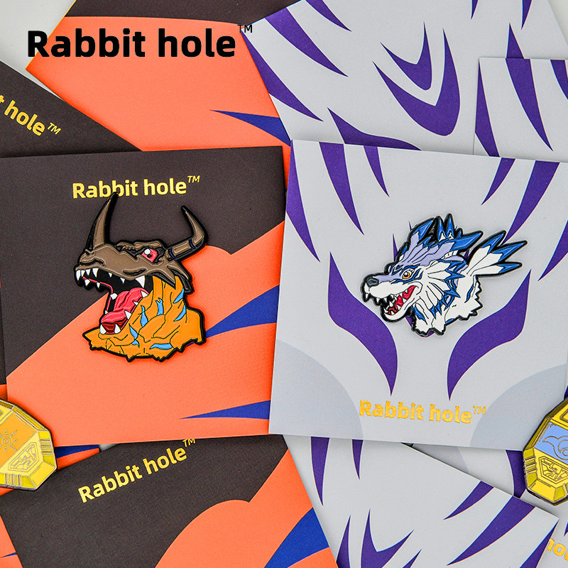 兔子洞自制暴龙加鲁鲁金属胸针