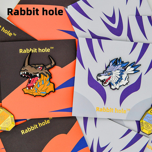 兔子洞自制暴龙加鲁鲁金属胸针