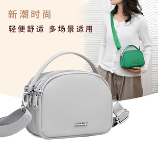 斜挎手提包女两用小包包尼龙百搭小巧手机包牛津布三层高级感单肩