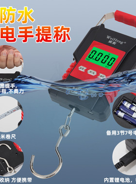 WeiHeng威衡WH-A28防水电子秤50公斤fisherman钓鱼秤品牌手提秤厂