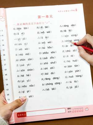 读音选择 一年级生字注音专项训练 小学生汉语拼音拼读练习本人教版 1年级上册下册同步语文训练册儿童看拼音写词语每日一练天天练