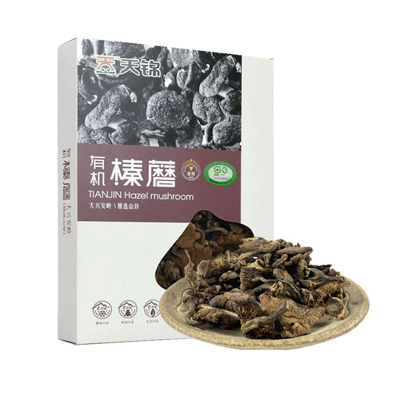 黑龙江原产地天锦白盒东北榛蘑干货蘑菇东北特产200g包邮
